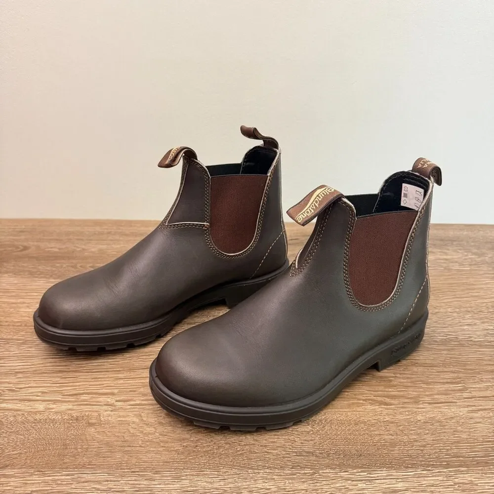 Blundstone 500 Chelsea Boots Stout Brown Leather AU 7.5 US 8.5 Men 10 Womens